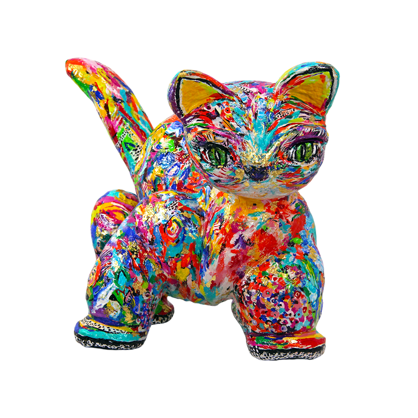 Birthday Cat Lovable – Sabeth Holland Ausstellung Galerie Kunsthaus Rapp 2024 "no limits – Im Bann der Fantasie"