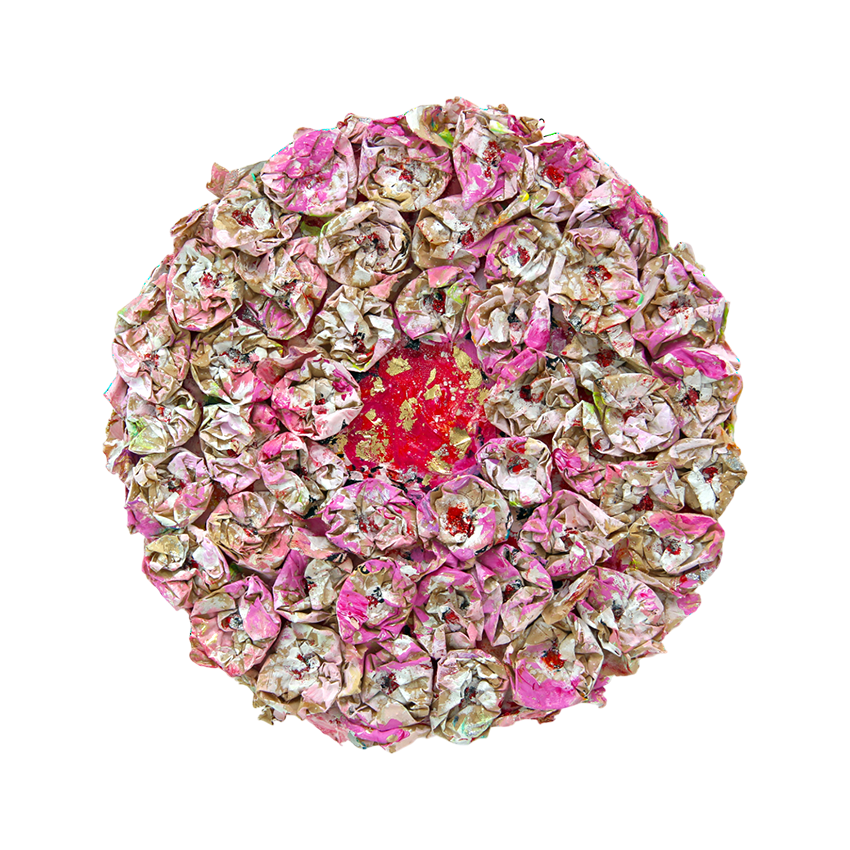Dreamy Pink Discdelight – Sabeth Holland Ausstellung Galerie Kunsthaus Rapp 2024 "no limits – Im Bann der Fantasie"