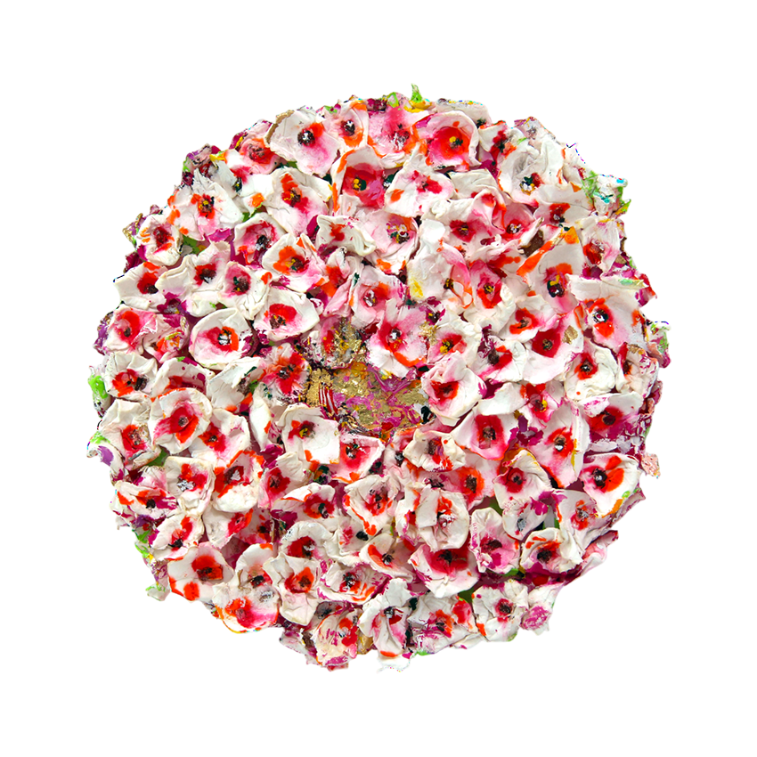 Rosy Blossom Discdelight – Sabeth Holland Ausstellung Galerie Kunsthaus Rapp 2024 "no limits – Im Bann der Fantasie"